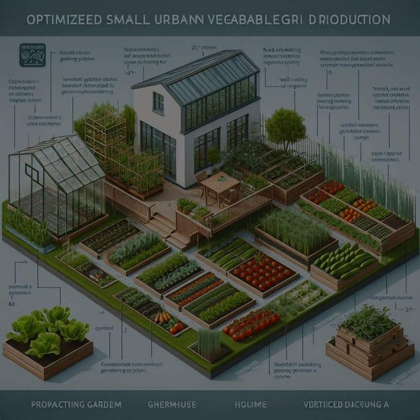 How to optimize a small urban garden for year-round vegetable production?